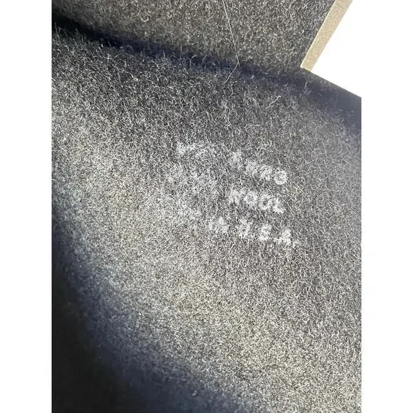 NWT Hat Attack Womens 100% Wool Felt Brimmed Fedora Leather Trim Black Hat - Picture 11 of 12